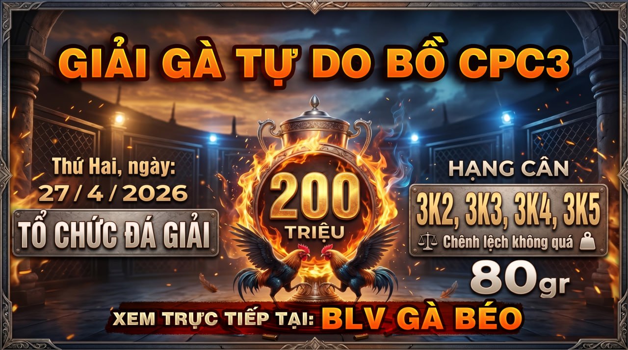 Giả Gà Tự Do Tại Bồ Gà CPC3 Lệ Phí 200 Triệu - Thứ 2 Ngày 27/4/2026